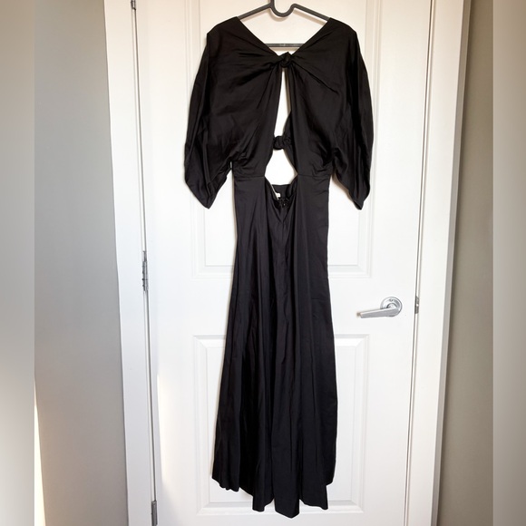Mara Hoffman Leila Black Knotted Cutout Maxi Dress Size 6 - Picture 6 of 9